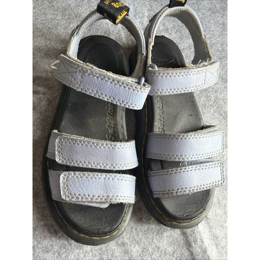 Dr. Martens Air Wair Blue Leather Sandal Youth Size 13 US/ EU 31 Klaire J
